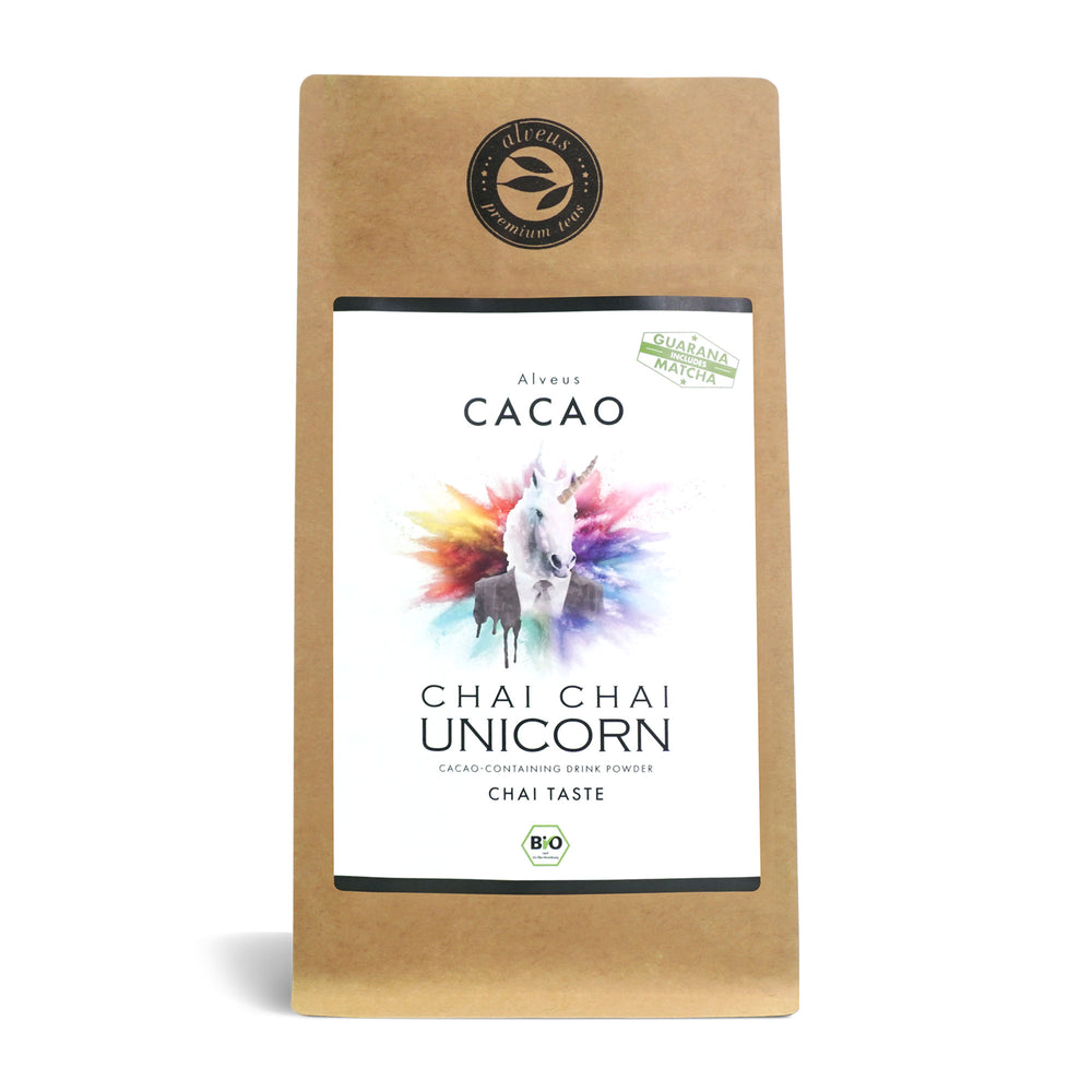
                  
                    Chai Chai Unicorn BIO - Cacao con cafeína y sabor chai 125g
                  
                
