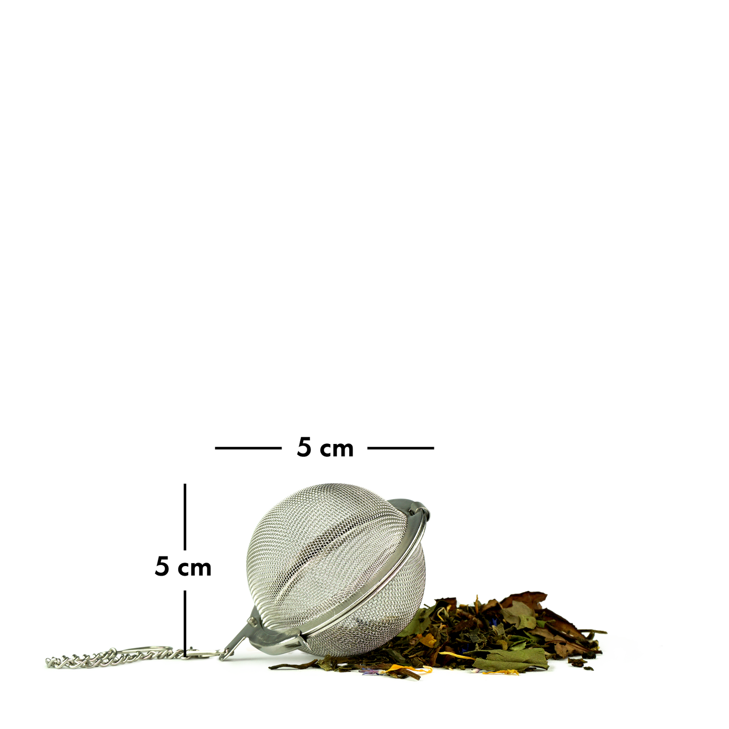 
                  
                    Tee-Ei mit Kette, Edelstahl, Durchmesser 5 cm
                  
                